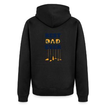 Meilleur papa de tous les temps - Veste à capuche bio Premium Unisexe - noir - Dos - Nico (187cm)