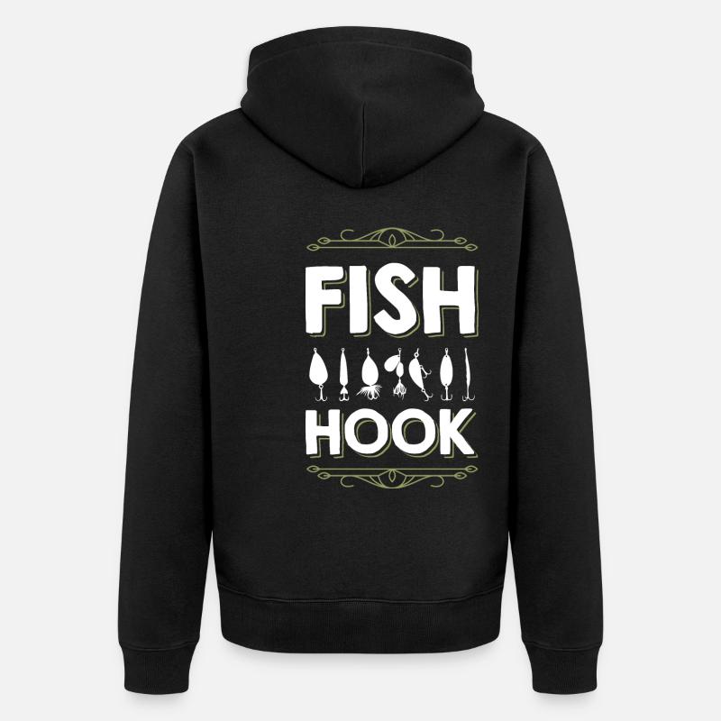 Pêche au poisson - Veste à capuche bio Premium Unisexe - noir