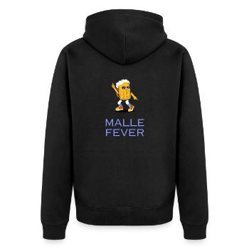 MALLE FEVER - Unisex Premium Bio Zip Hoodie - Schwarz - Hinten - Nico (187cm)