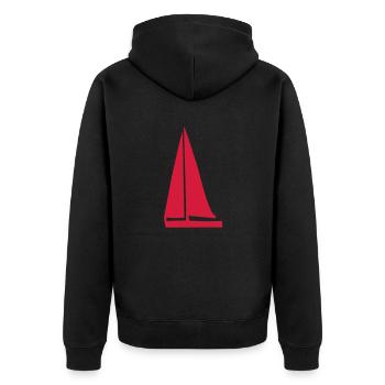 bateau à voile - Veste à capuche bio Premium Unisexe - noir - Dos - Nico (187cm)