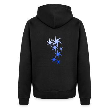 Lace Star Shirt - Unisex Premium Organic Zip Hoodie - black - Back - Nico (187cm)