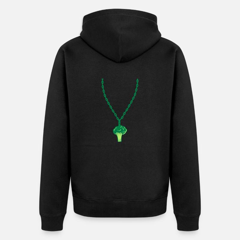 collier brocoli bijoux sain vitamines - Veste à capuche bio Premium Unisexe - noir