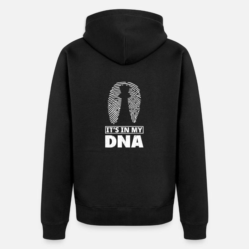 C’est Dans Mon ADN Échecs - Veste à capuche bio Premium Unisexe - noir