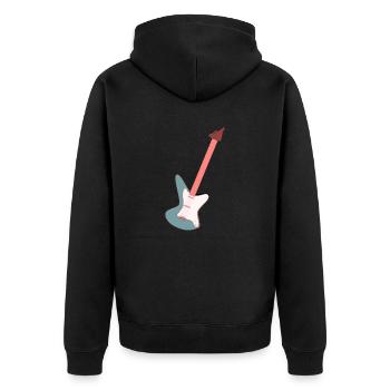 Guitare électrique - Veste à capuche bio Premium Unisexe - noir - Dos - Nico (187cm)