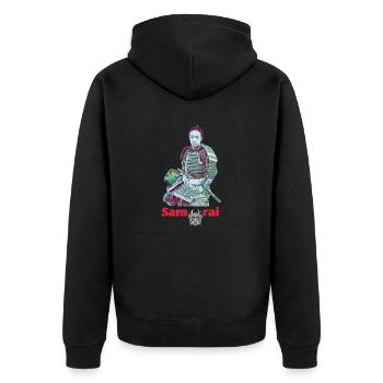 Samouraï - Veste à capuche bio Premium Unisexe - noir - Dos - Nico (187cm)