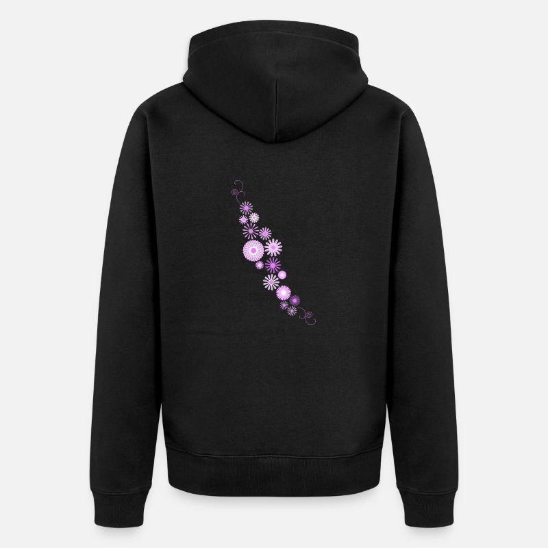 Fleur - Veste à capuche bio Premium Unisexe - noir