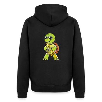 Drôle de tortue de mer Tortue de mer Eau de mer - Veste à capuche bio Premium Unisexe - noir - Dos - Nico (187cm)