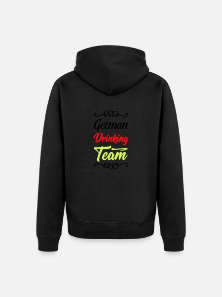 drinking team german - Unisex Premium Bio Zip Hoodie - Schwarz