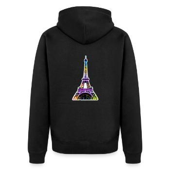 Eiffel tower #5 - Veste à capuche bio Premium Unisexe - noir - Dos - Nico (187cm)