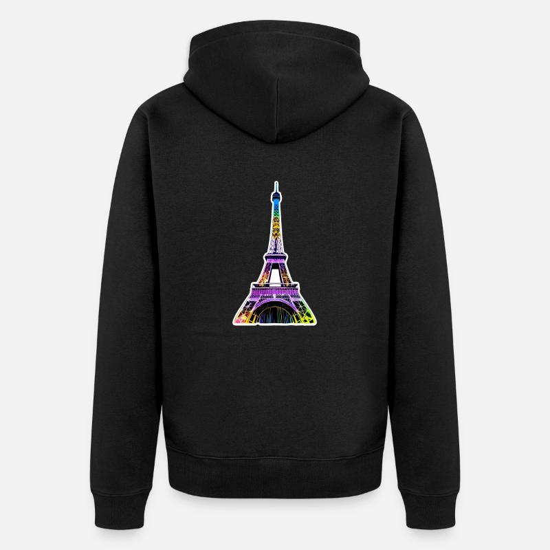 Eiffelturm #5 - Unisex Premium Bio Zip Hoodie - Schwarz