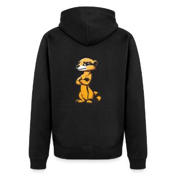 Bande dessinée Meerkat - Veste à capuche bio Premium Unisexe - noir - Dos - Nico (187cm)