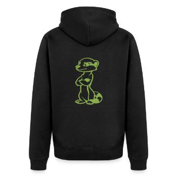 Bande dessinée Meerkat - Veste à capuche bio Premium Unisexe - noir - Dos - Nico (187cm)