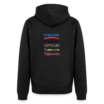 Cappuccino de tous les jours - Veste à capuche bio Premium Unisexe - noir - Dos - Nico (187cm)