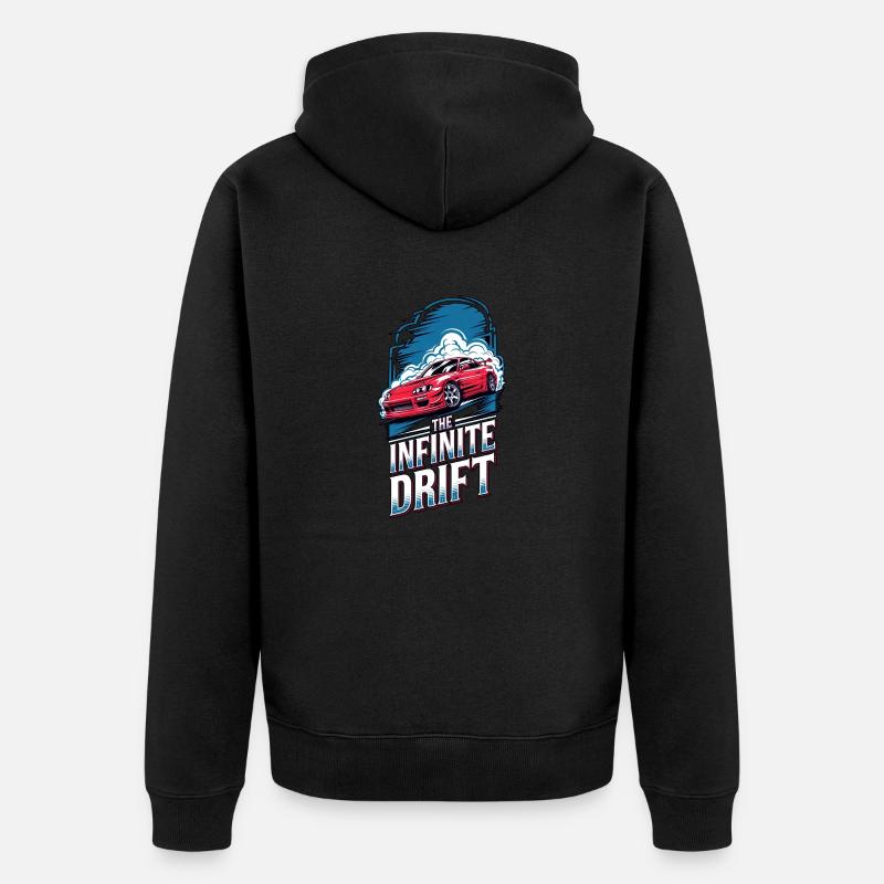infinite drift - course voiture - Veste à capuche bio Premium Unisexe - noir
