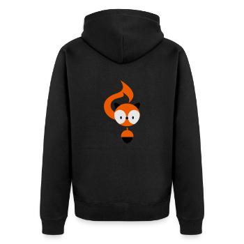 eichhoernchen_3f - Unisex Premium Organic Zip Hoodie - black - Back - Nico (187cm)