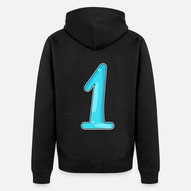 1 - Veste à capuche bio Premium Unisexe - noir