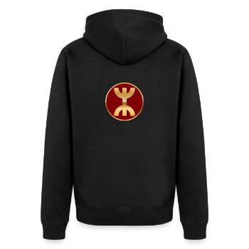 Amazigh Homme libre - Veste à capuche bio Premium Unisexe - noir - Dos - Nico (187cm)