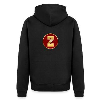 Lettre Z - Veste à capuche bio Premium Unisexe - noir - Dos - Nico (187cm)