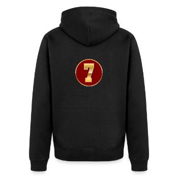 Numéro d’or 7 - Veste à capuche bio Premium Unisexe - noir - Dos - Nico (187cm)