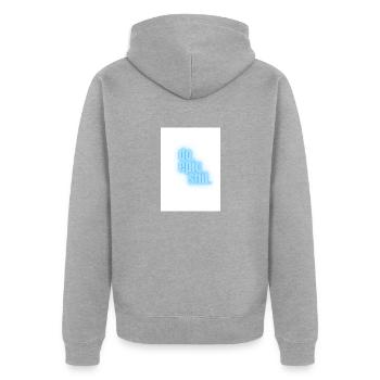 Do epic shit. - Unisex Premium Bio Zip Hoodie - Grau meliert - Hinten - Nico (187cm)