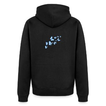 Papillons - Veste à capuche bio Premium Unisexe - noir - Dos - Nico (187cm)