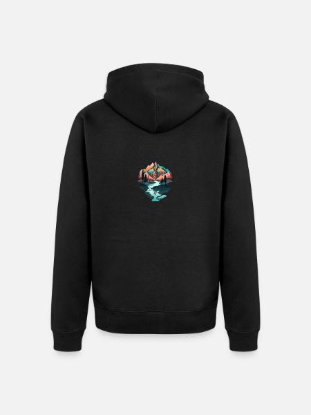 SURREAL - Unisex Premium Bio Zip Hoodie - Schwarz