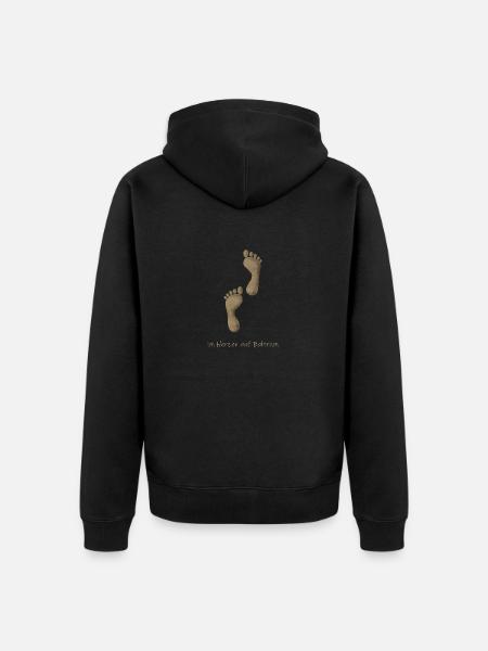 Baltrum Sand - Unisex Premium Bio Zip Hoodie - Schwarz