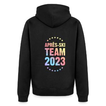 Après-ski 2023 - Unisex Premium Organic Zip Hoodie - black - Back - Nico (187cm)