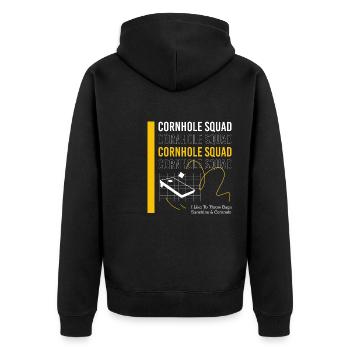 Sac à lancer Cornhole Player Sack - Veste à capuche bio Premium Unisexe - noir - Dos - Nico (187cm)