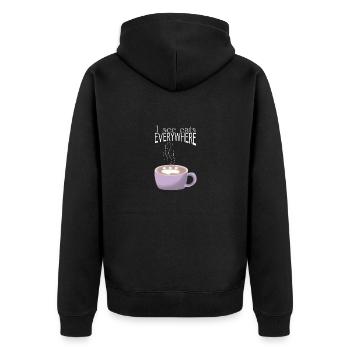 Je vois des chats partout - Veste à capuche bio Premium Unisexe - noir - Dos - Nico (187cm)