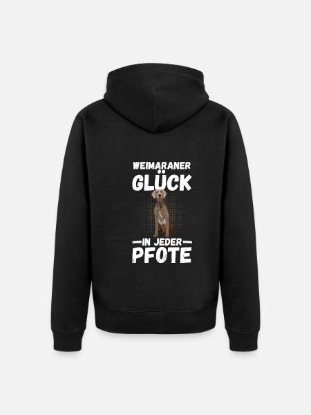 Braque de Weimar chien - Veste à capuche bio Premium Unisexe - noir