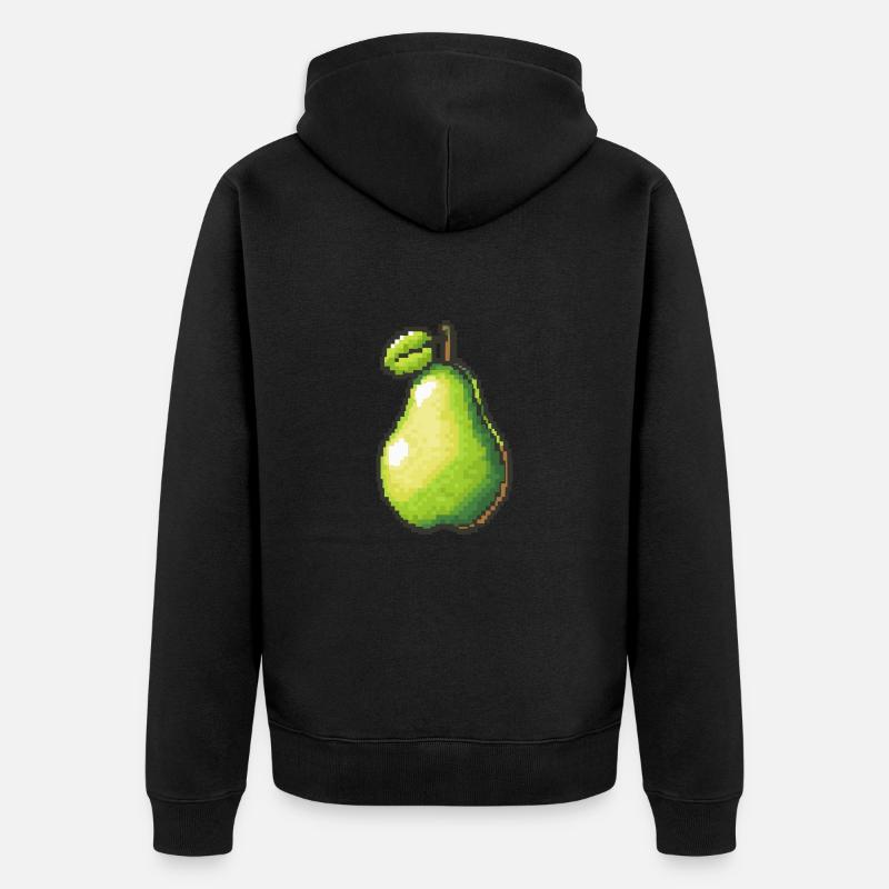 Icône de pixel d’ampoule - Veste à capuche bio Premium Unisexe - noir