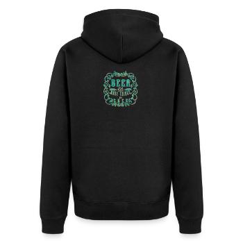 Bière fraîche La bière aide à rendre les choses pas suceres - Veste à capuche bio Premium Unisexe - noir - Dos - Nico (187cm)
