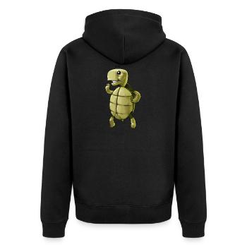 schildkroete turtle tortoise reptile reptilien - Unisex Premium Bio Zip Hoodie - Schwarz - Hinten - Nico (187cm)