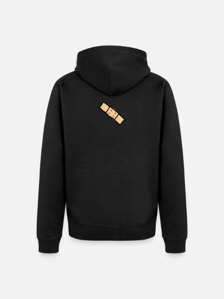 pflaster mit blut - Unisex Premium Bio Zip Hoodie - Schwarz