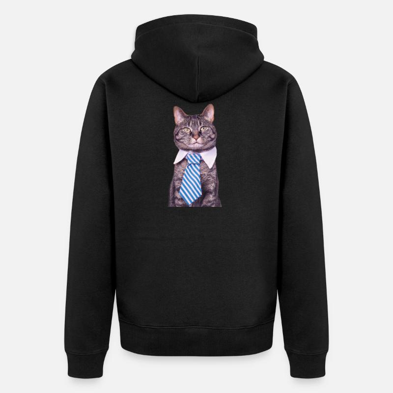 Chat de bureau - Veste à capuche bio Premium Unisexe - noir