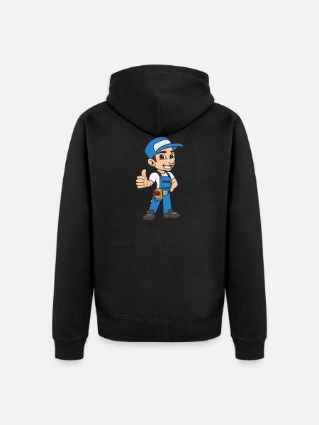 electrician - Unisex Premium Organic Zip Hoodie - black