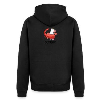 Signe du zodiaque Scorpion Scorpion constellation licorne - Veste à capuche bio Premium Unisexe - noir - Dos - Nico (187cm)