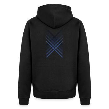 Drum sticks silhouette - Unisex Premium Organic Zip Hoodie - black - Back - Nico (187cm)