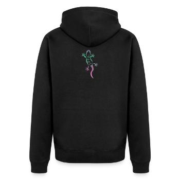 Lézard - Veste à capuche bio Premium Unisexe - noir - Dos - Nico (187cm)
