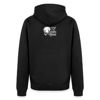 Chien chiens amoureux des chiens race de chien - Veste à capuche bio Premium Unisexe - noir - Dos - Nico (187cm)