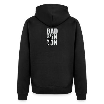 Joueur de badminton badminton cadeau de badminton - Veste à capuche bio Premium Unisexe - noir - Dos - Nico (187cm)