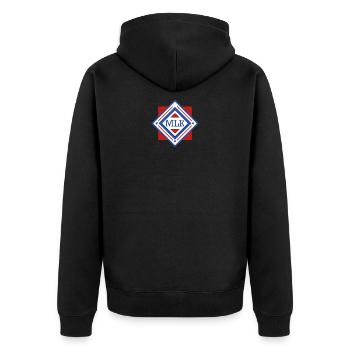 Martin Luther King Day - Unisex Premium Bio Zip Hoodie - Schwarz - Hinten - Nico (187cm)