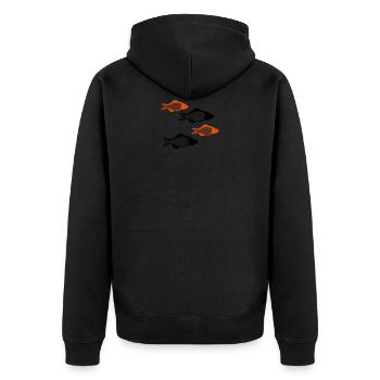 poisson - Veste à capuche bio Premium Unisexe - noir - Dos - Nico (187cm)