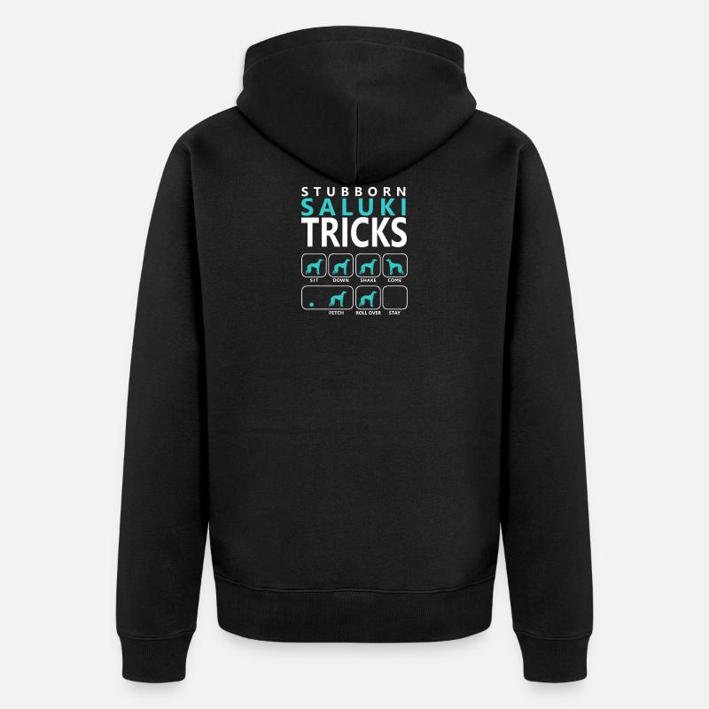 Astuces Saluki tenaces - Veste à capuche bio Premium Unisexe - noir