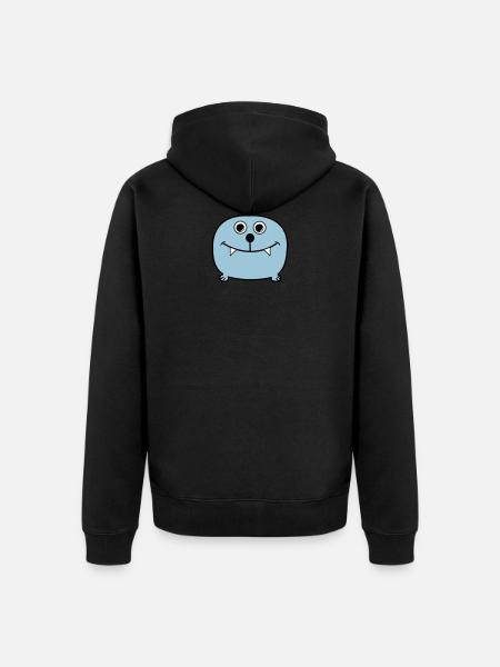 monster - Unisex Premium Organic Zip Hoodie - black