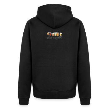 Bier trinken lustiger Witz für Bierliebhaber - Unisex Premium Bio Zip Hoodie - Schwarz - Hinten - Nico (187cm)
