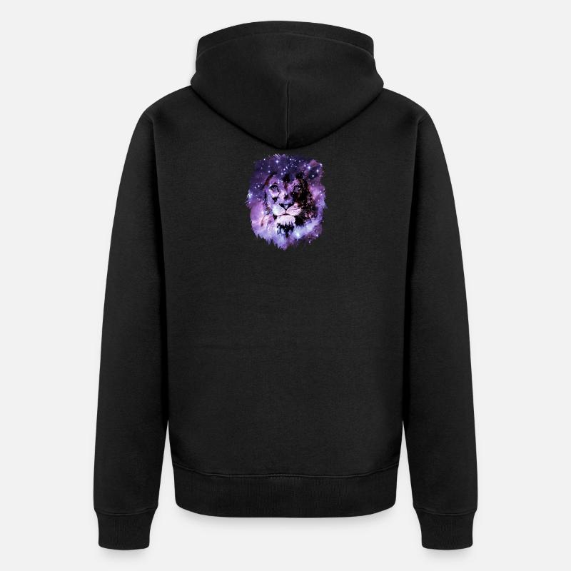Étoiles spatiales Leo - Veste à capuche bio Premium Unisexe - noir