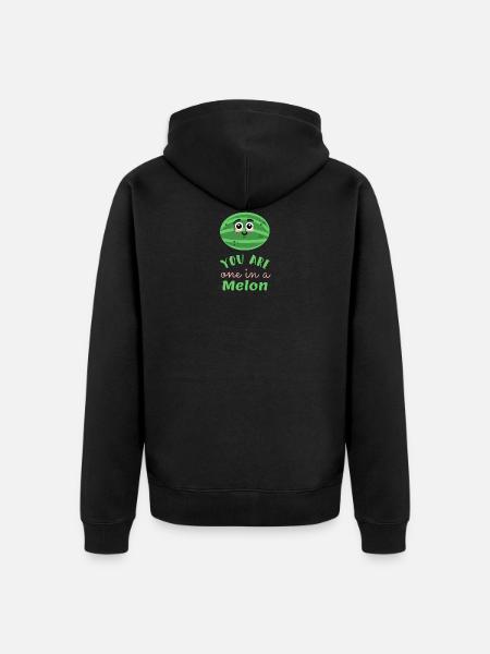 Melon Watermelon Melon Watermelon - Unisex Premium Organic Zip Hoodie - black