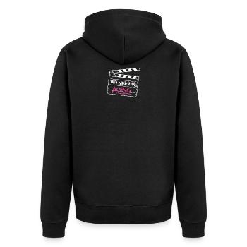 Broadway theater drama actor gift - Unisex Premium Organic Zip Hoodie - black - Back - Nico (187cm)